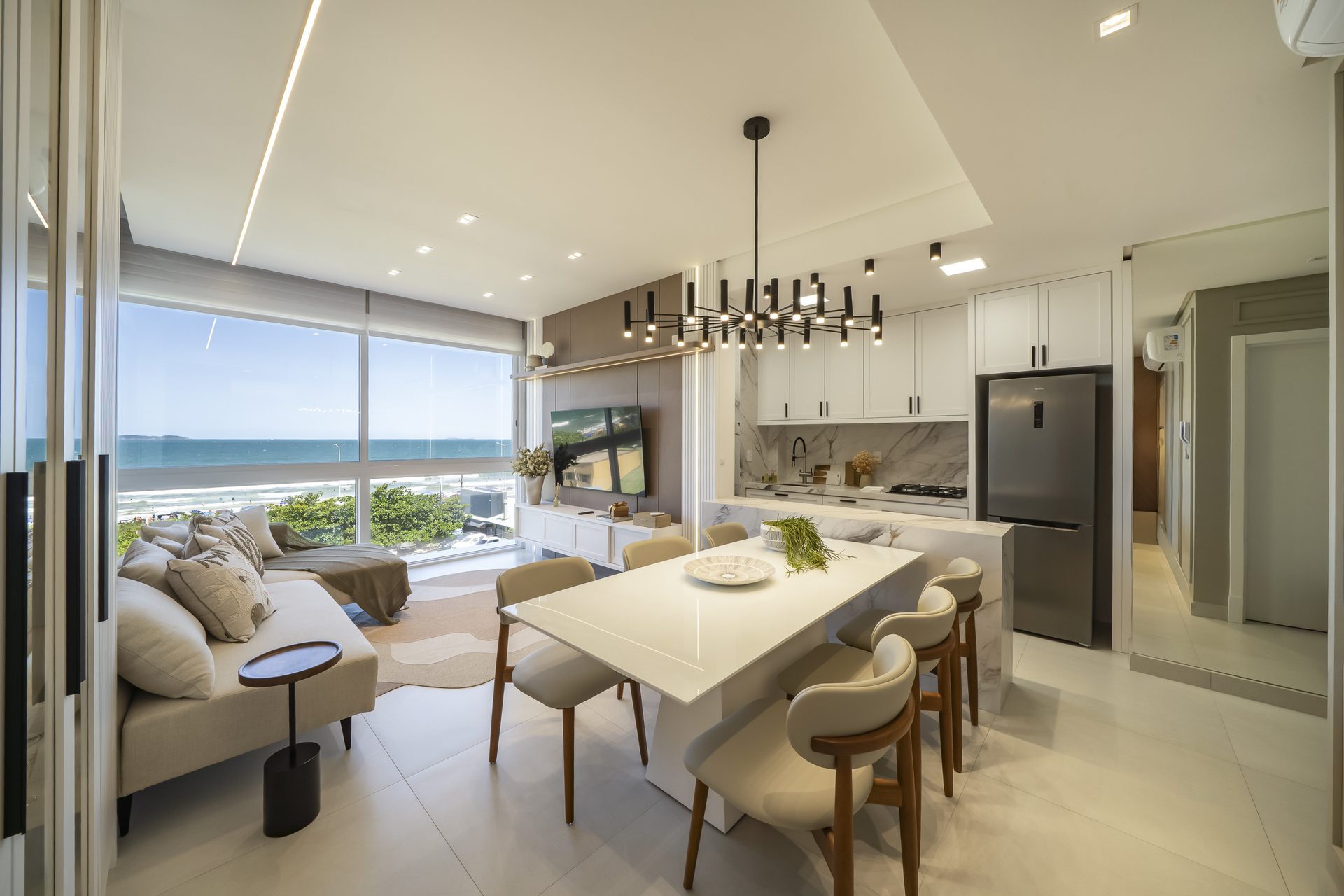 Living com vista ao mar